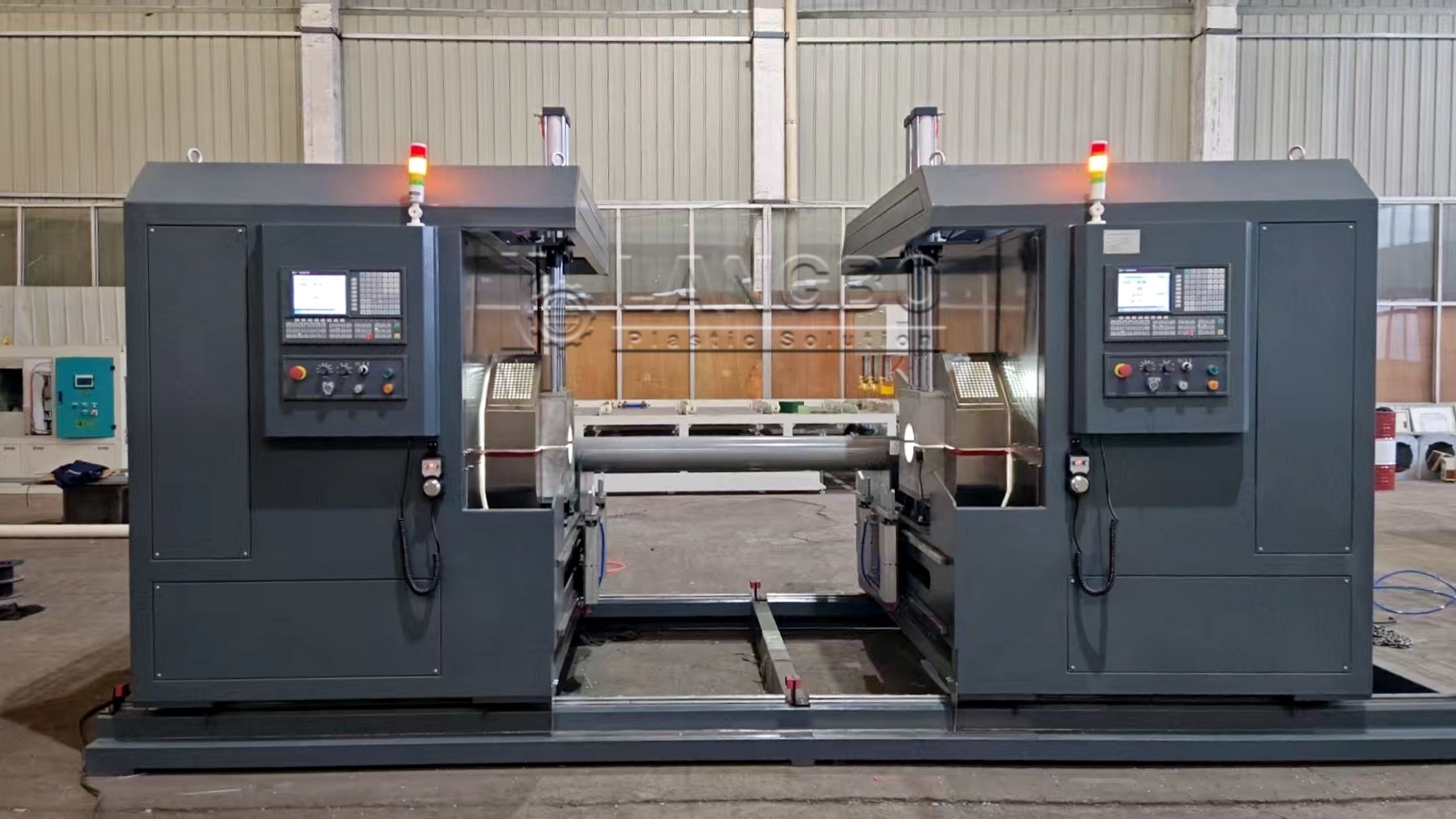 最新の会社の事例について Automatic Threading Machine for Plastic Pipe Processing in Turkey