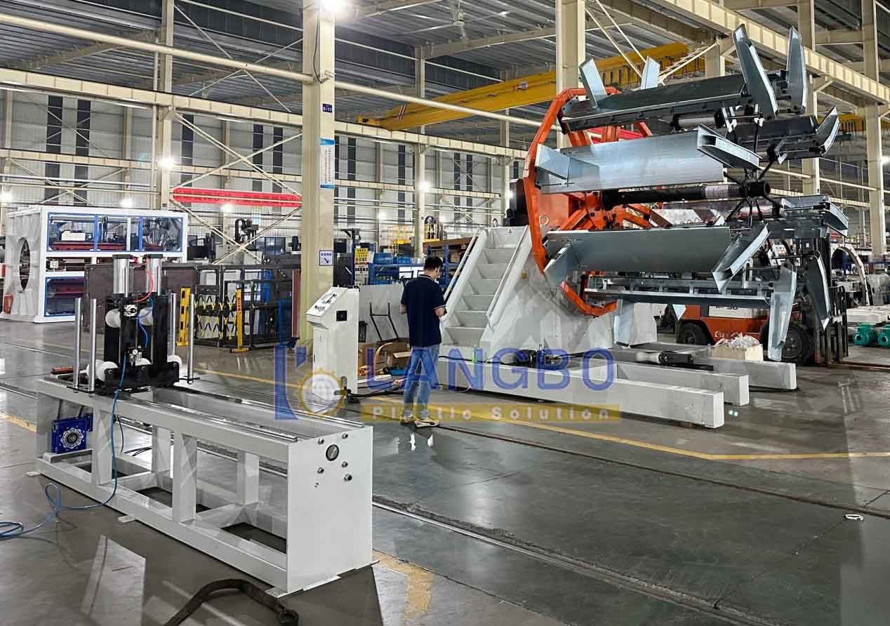最新の会社の事例について アルバニアの灌輸パイプ生産のためのPEパイプコイラープロジェクト
