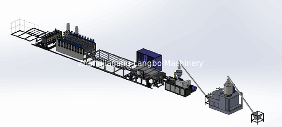 機械を作る二重ねじポリ塩化ビニールの泡板放出ライン110kw