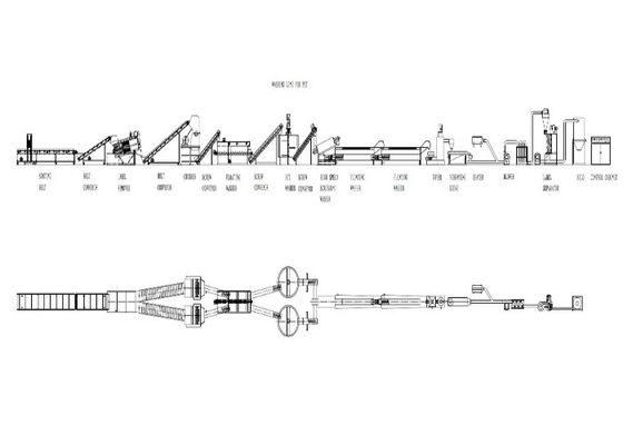 ペレタイジングを施す機械600をリサイクルする不用なプラスチックを押しつぶします- 3000kg/H大容量