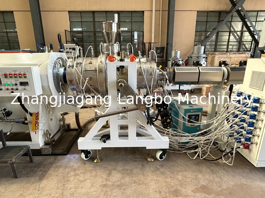 中国 16-110mm 高密度ポリエチレンパイプ製造機械 シエメンスのモーターとPLCの両方