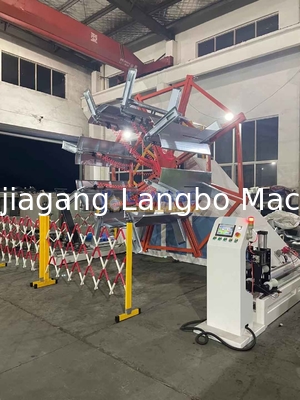PE波付管押出機用パイプ巻取り機