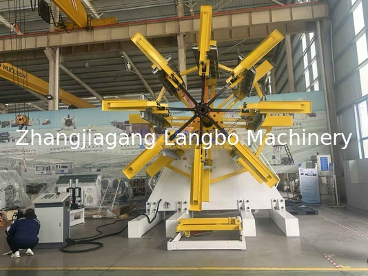 PE大口径パイプ押出成形用全自動パイプコイラーおよびストラッピングマシン、巻取り範囲1600～3200mm