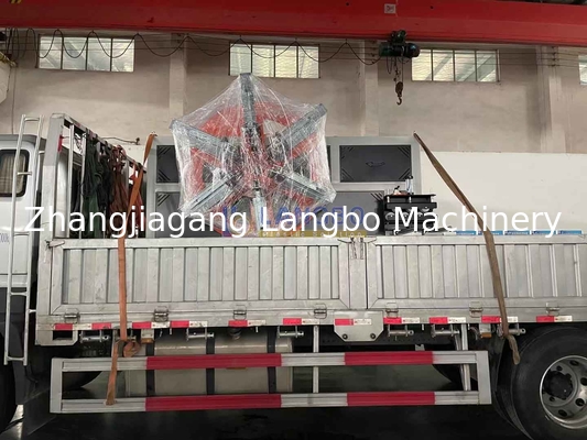 PE大口径パイプ押出成形用全自動パイプコイラーおよびストラッピングマシン、巻取り範囲1600～3200mm