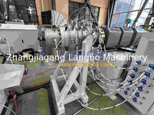PVC HDPE PPR 排水管、下水管、電線管、ホースチューブ用のプラスチックパイプ押出成形機コニカル二軸スクリュー