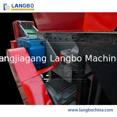 ヘビーデューティーダブルシャフト固形廃棄物プラスチックおよび紙廃棄物シュレッダーマシン、硬質PP/Petシート破砕シュレッダー、廃棄物処理業界向け