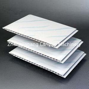 薄板にされたポリ塩化ビニールのプロフィールの放出ライン壁パネル20cmの天井の生産ライン